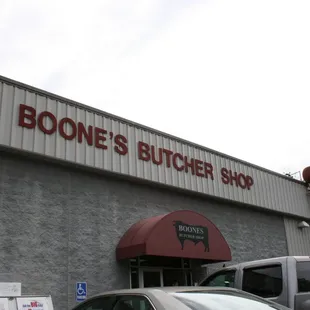 the front of the building