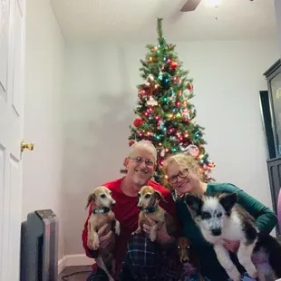 Pictures when we had the other two dogs that the vet clinic helped take care of until they got sick