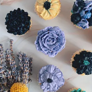 Custom floral cupcakes