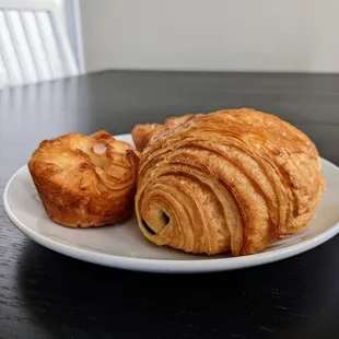 Chocolate croissant, kouign-amann