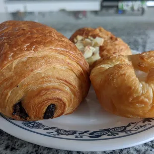 Chocolate croissant, kouign-amann