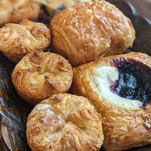 a basket of pastries