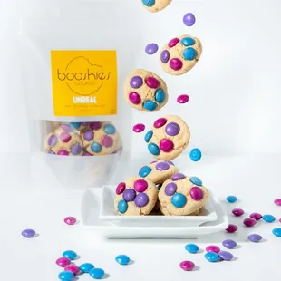 Call or text for same day pick up: (949)769-7429. Dark Choc. Crispy Gems candy cookies.