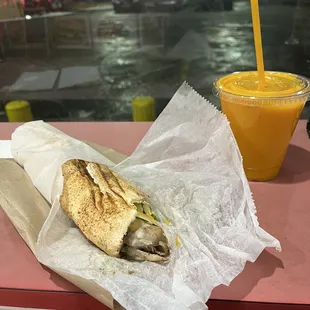 87. Chicken Shawarma Sandwich 34. Fresh Mango Smoothie