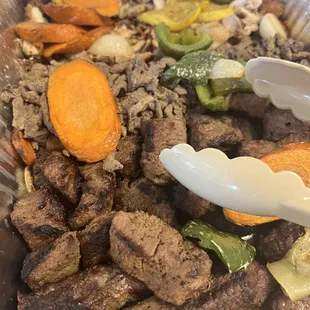 a close up of a plate of food