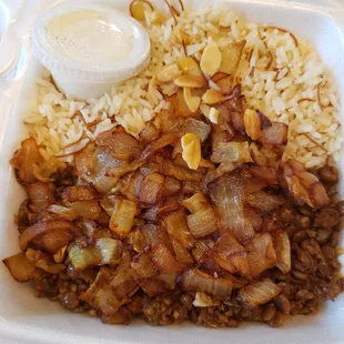 Mjadra with rice