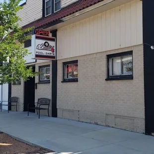 the outside of the building