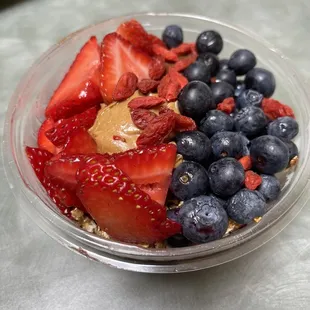 The PB and J Bowl with Nutella add-on