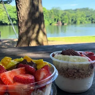  breakfast with yogurt and fruit