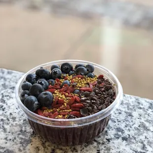 Superfood Bowl - blueberries, goji berries, cocoa nibs, and bee pollen