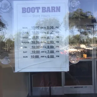 Store hours