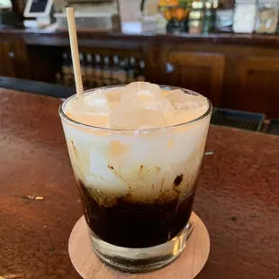 My drink of choice... White Russian (not on menu...)