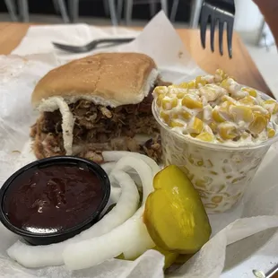 Memphis Style Pulled Pork Sandwich Small Texas Corn