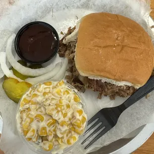 Memphis Style Pulled Pork w/ 1 Side Bo Bo&apos;s Texas Corn