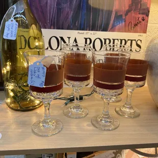 We also sell cool vintage glassware sets like these Libby wine glasses