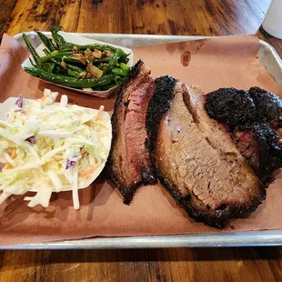 BBQ Plate: Brisket, Slaw &amp; Green Beans