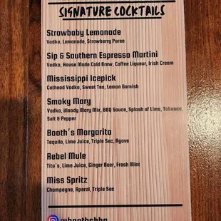 bar menu 2