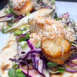 Spicy Scallop Tacos Asiatico Style