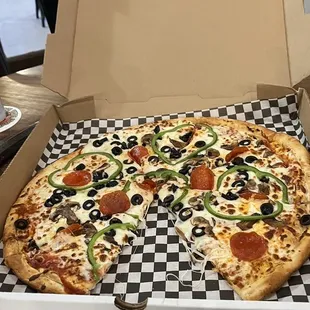 The Pepe with mushrooms and peppers