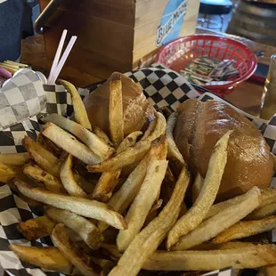 Philly Cheesesteak with hand cut fries.