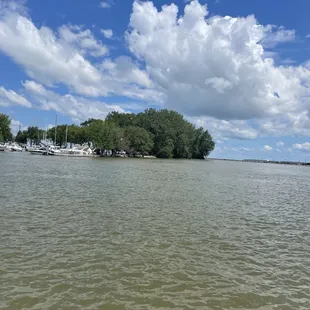 Looking down the river towards Erie