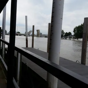 View from our table.  Notice the drawbridge is up