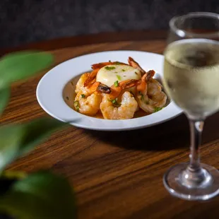 Bourbon Glazed Shrimp &amp; Grits