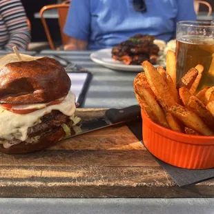 Bootleg burger and fries!
