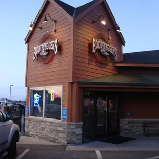 Front of the building, view looking north.