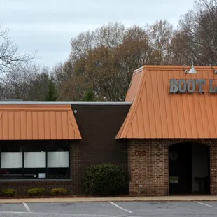 he front of the building