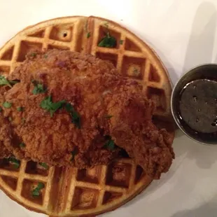 ried chicken and waffles