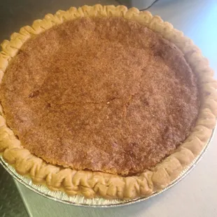 a pie in a pie pan