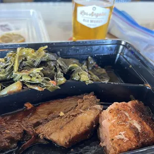 Salmon, Brisket, Greens, and Sticky Substance IPA.