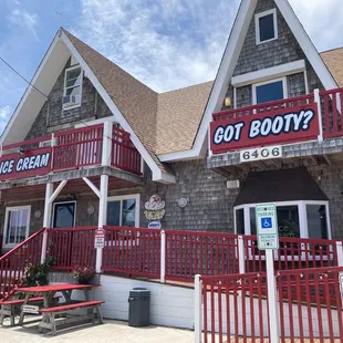 Booty Treats new location at MP 15.5 on the beach road in the old chalet building.