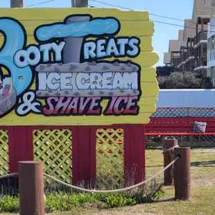  sign for ice cream and shave ice