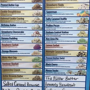 Ice cream flavors 3/25/21