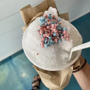 Coconut and cotton candy booty freeze