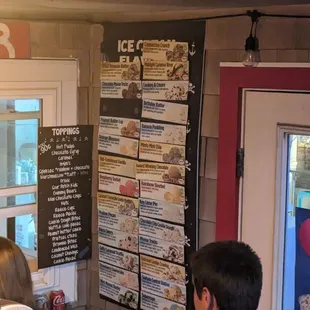 Ice Cream Menu
