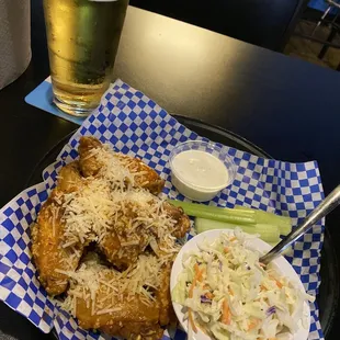 Wings  Coleslaw  Beer