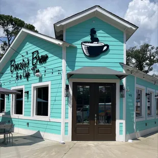 the front of the building