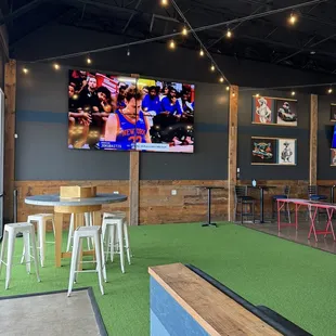 Inside tables and big tvs