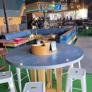 interior, sushi and sashimi