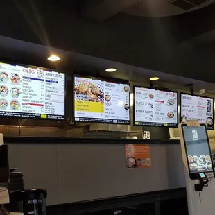 Menu boards &amp; self service kiosk for ordering