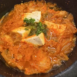 Kimchi soup with no protein