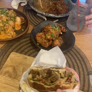 Spicy Pork Bulgogi with Jap-Che Platter