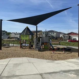 Play structure with shade
