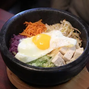 Tofu Dolsot Bebimbop - stone bowl bibimbap