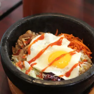Dolsot Bebimbop - stone pot bibimbap with chicken
