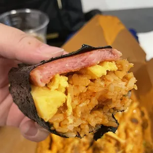 Spam Musubi with Kimchi Fried Rice
