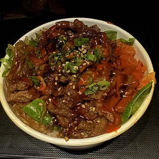 Bulgogi beef rice bowl
